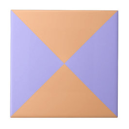 Modernes Abstraktes Orange Lila geometrisches Drei Fliese