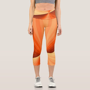 Modernes Abstraktes Orange Red Vanilla Graphic Fra Capri Leggings