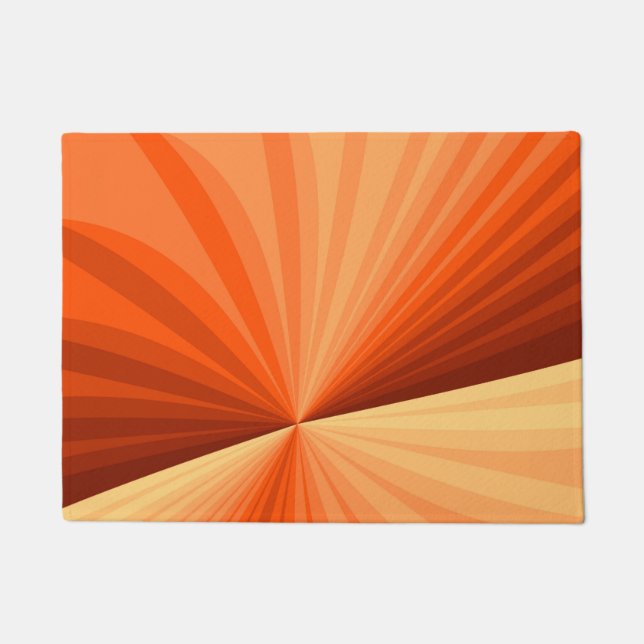 Modernes Abstraktes Orange Red Vanilla Graphic Fra Fußmatte (Vorderseite)