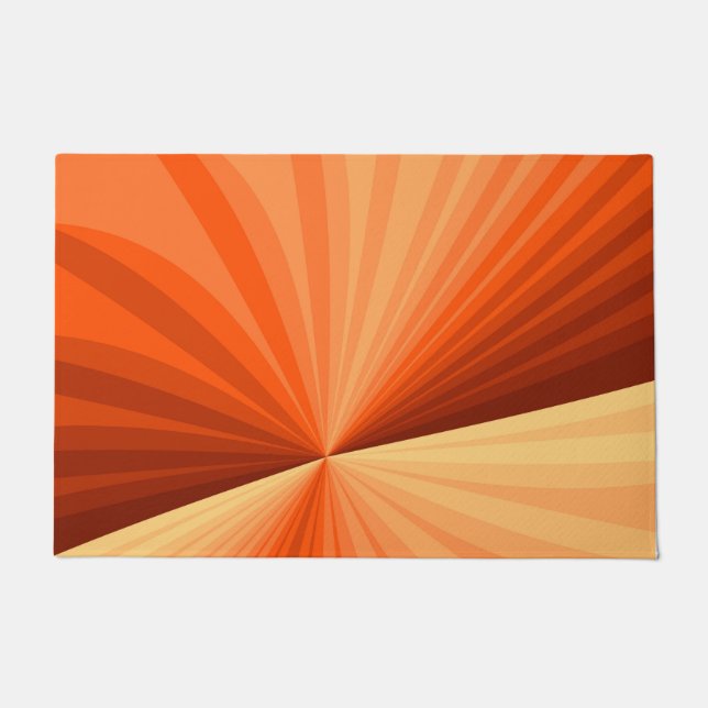 Modernes Abstraktes Orange Red Vanilla Graphic Fra Fußmatte (Vorderseite)