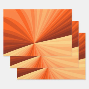 Modernes Abstraktes Orange Red Vanilla Graphic Fra Geschenkpapier Set