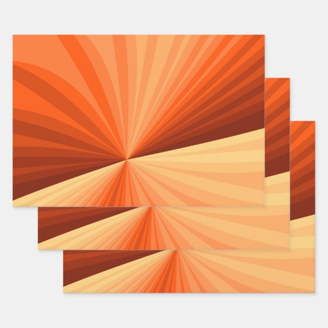 Modernes Abstraktes Orange Red Vanilla Graphic Fra Geschenkpapier Set (Set)