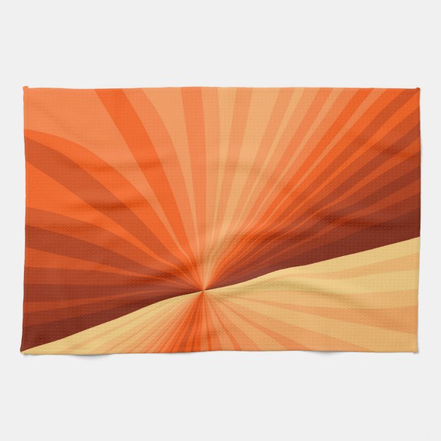 Modernes Abstraktes Orange Red Vanilla Graphic Fra Geschirrtuch (Horizontal)