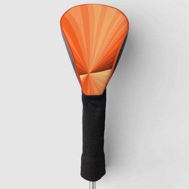 Modernes Abstraktes Orange Red Vanilla Graphic Fra Golf Headcover (Vorderseite)