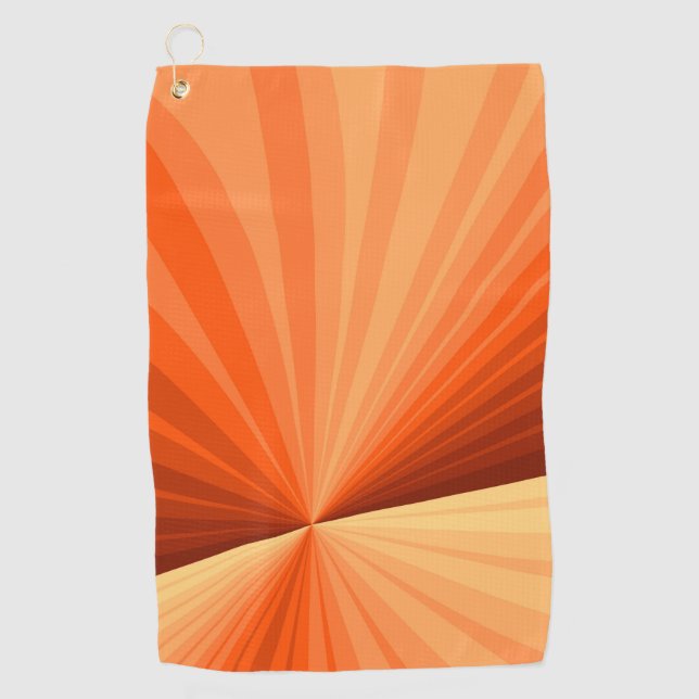 Modernes Abstraktes Orange Red Vanilla Graphic Fra Golfhandtuch (Vorderseite)