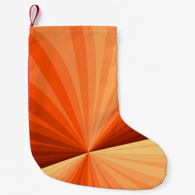 Modernes Abstraktes Orange Red Vanilla Graphic Fra Kleiner Weihnachtsstrumpf (Vorderseite)