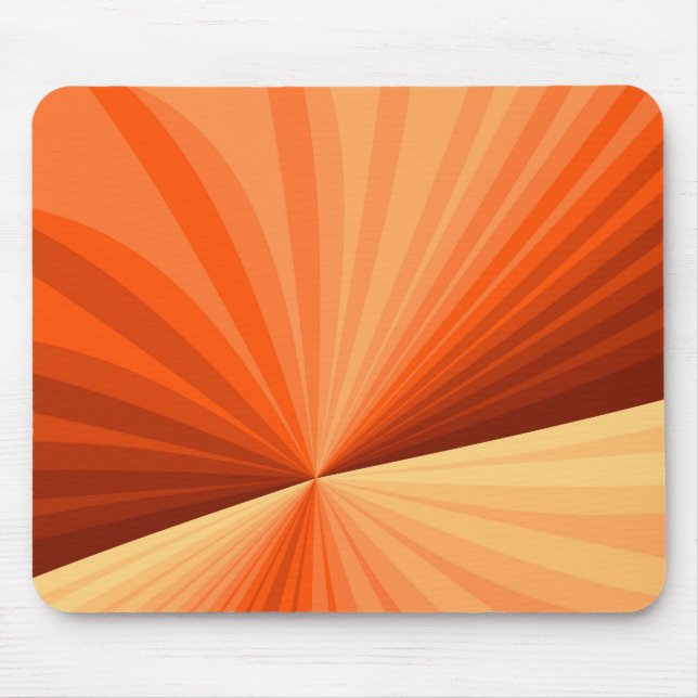 Modernes Abstraktes Orange Red Vanilla Graphic Fra Mousepad (Vorne)
