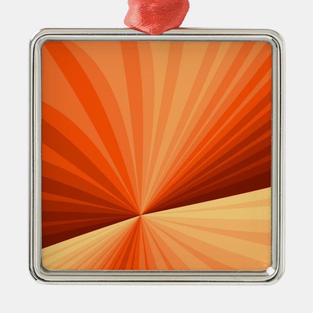 Modernes Abstraktes Orange Red Vanilla Graphic Fra Ornament Aus Metall (Vorne)