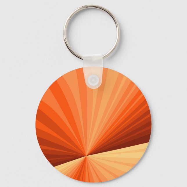 Modernes Abstraktes Orange Red Vanilla Graphic Fra Schlüsselanhänger (Vorderseite)
