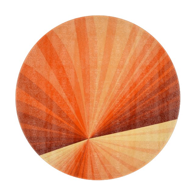Modernes Abstraktes Orange Red Vanilla Graphic Fra Schneidebrett (Vorderseite)