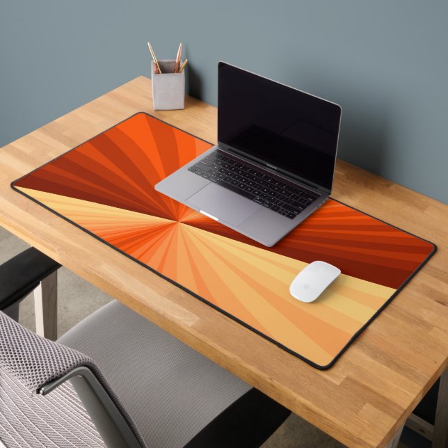Modernes Abstraktes Orange Red Vanilla Graphic Fra Schreibtischunterlage (Büro 2)