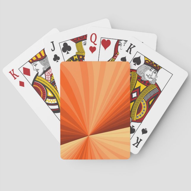 Modernes Abstraktes Orange Red Vanilla Graphic Fra Spielkarten (Rückseite)