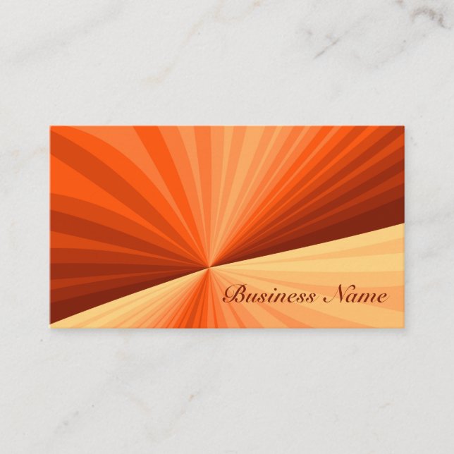 Modernes Abstraktes Orange Red Vanilla Graphic Fra Visitenkarte (Vorderseite)