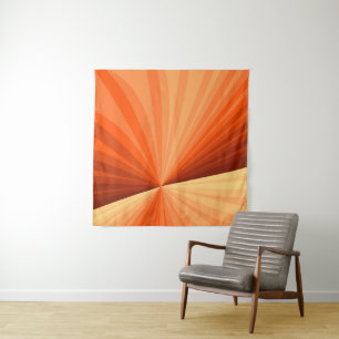 Modernes Abstraktes Orange Red Vanilla Graphic Fra Wandteppich