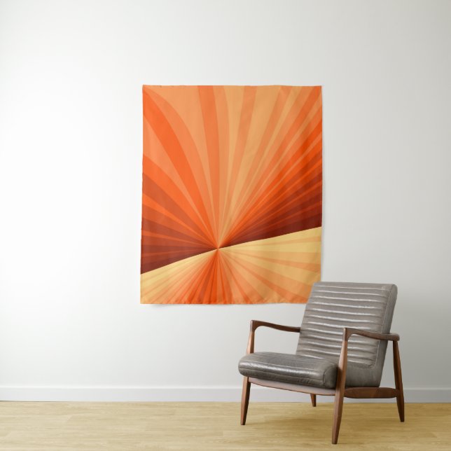 Modernes Abstraktes Orange Red Vanilla Graphic Fra Wandteppich (Beispiel)