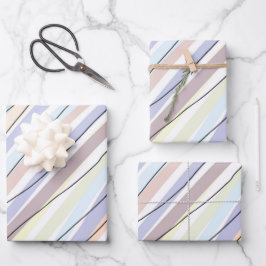 Modernes Abstraktes Pasteldesign Geschenkpapier Set