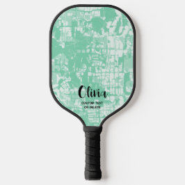 Modernes Abstraktes Personalisiertes Namenspattel  Pickleball Schläger