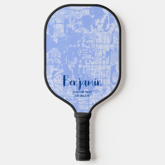 Modernes Abstraktes Personalisiertes Namenspattel  Pickleball Schläger (Vorderseite)