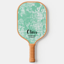 Modernes Abstraktes Personalisiertes Namenspattel  Pickleball Schläger