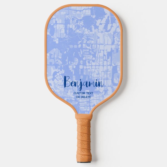 Modernes Abstraktes Personalisiertes Namenspattel  Pickleball Schläger (Vorderseite)