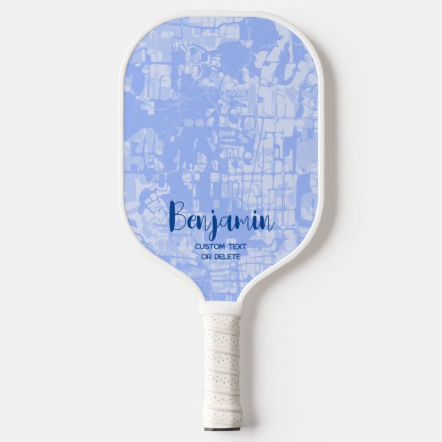 Modernes Abstraktes Personalisiertes Namenspattel  Pickleball Schläger (Vorderseite)