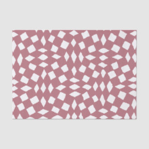 Modernes Abstraktes Retro Rose Gold Schachbrett Mu Seidenpapier