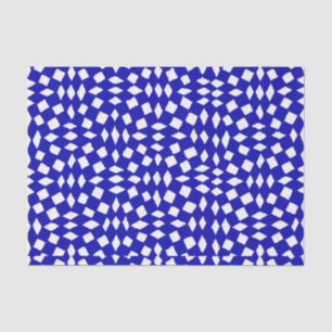 Modernes Abstraktes Retro Royal Blue Schachbrett M Seidenpapier