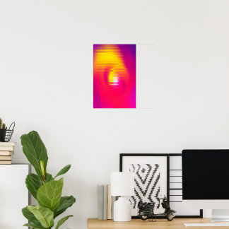 Modernes, Abstraktes Ribbed-Glas с olle Gradienten Poster