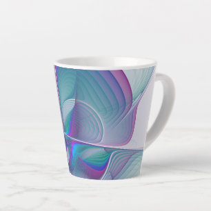 Modernes Abstraktes Rosa Blau Türkisches Fraktal K Milchtasse