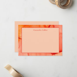 Modernes Abstraktes Rotes Orange Elegantes Mitteilungskarte