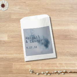 Modernes Abstraktes Schieferblau, graue Farbe Wass Geschenktütchen