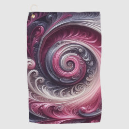 Modernes, Abstraktes, schlichtes Rosa und Lila Golfhandtuch