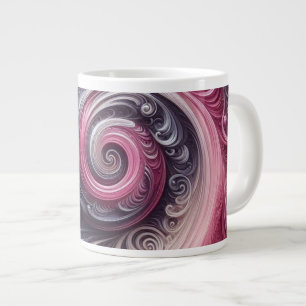 Modernes, Abstraktes, schlichtes Rosa und Lila Jumbo-Tasse