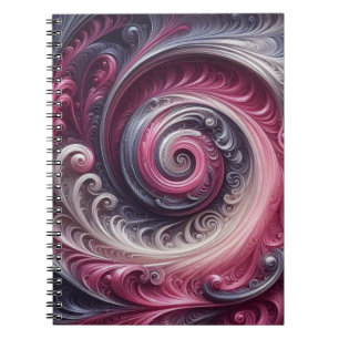Modernes, Abstraktes, schlichtes Rosa und Lila Notizblock