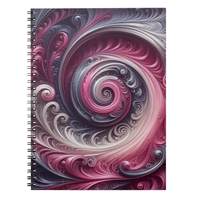 Modernes, Abstraktes, schlichtes Rosa und Lila Notizblock (Vorderseite)