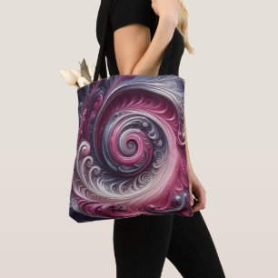 Modernes, Abstraktes, schlichtes Rosa und Lila Tasche
