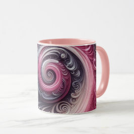 Modernes, Abstraktes, schlichtes Rosa und Lila Tasse