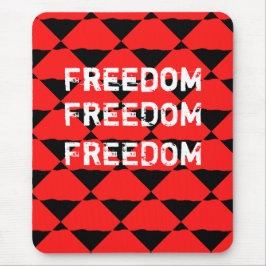 Modernes Abstraktes Schwarz-Rot-Muster Mousepad