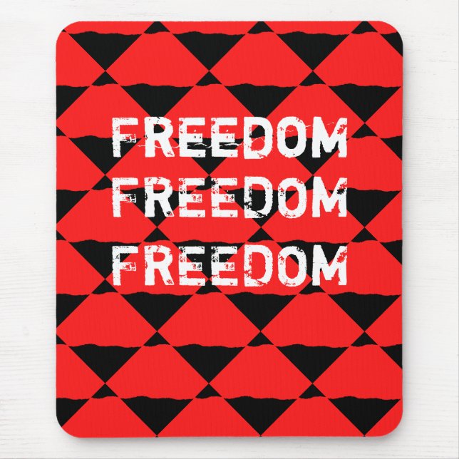 Modernes Abstraktes Schwarz-Rot-Muster Mousepad (Vorne)