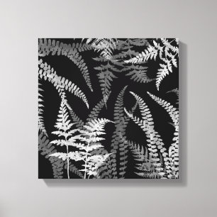 Modernes Abstraktes Schwarz-weißes Fern Leinwanddruck