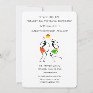 Modernes Abstraktes Sunset Partys Vibe Birthday Einladung