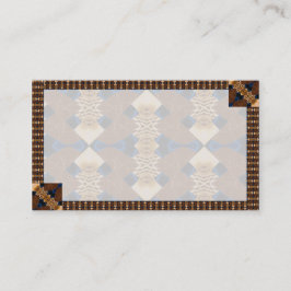 Modernes Abstraktes Tan und Blau Visitenkarte