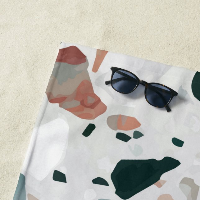 Modernes Abstraktes Terrazzo-Muster Strandtuch (Beispiel)