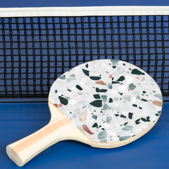 Modernes Abstraktes Terrazzo-Muster Tischtennis Schläger (InSitu)