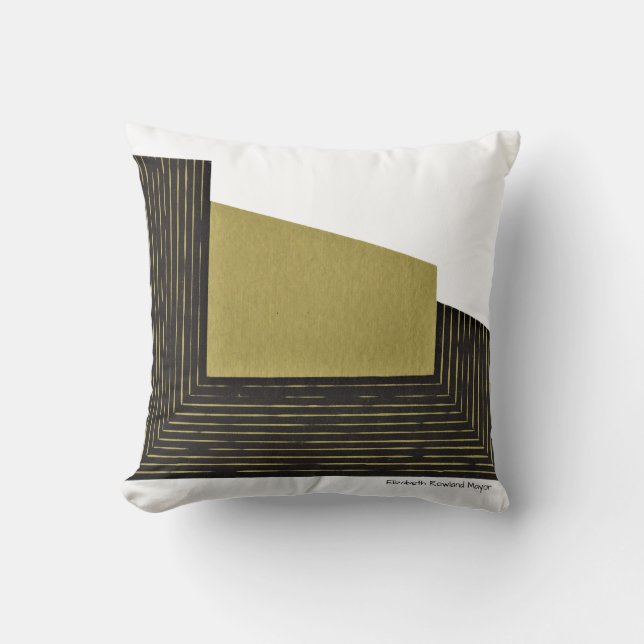 Modernes abstraktes Throw-Kissen Kissen (Vorderseite)