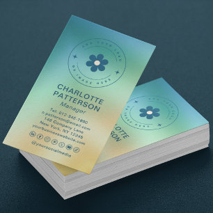 Modernes Abstraktes, trendiges Add-Logo Visitenkarte