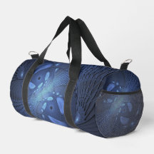 Modernes Abstraktes Trendy Dusk Blue Fraktal Art C