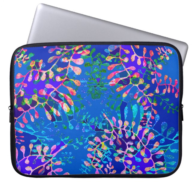 Modernes Abstraktes Unterwasser-Ferns Laptop-Sieb Laptopschutzhülle (Vorderseite)