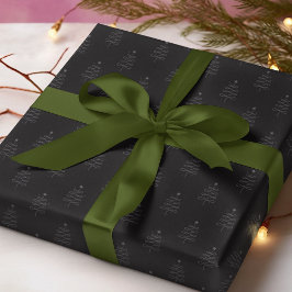Modernes Abstraktes Weihnachtsbaum Black Holiday G Geschenkpapier