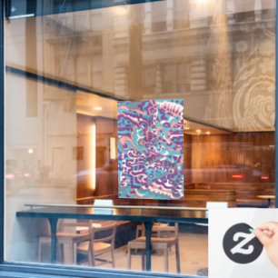 Modernes abstraktes zeichn fensteraufkleber
